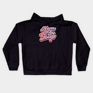 Never Stop Glowing - 70s Style Kids Hoodie